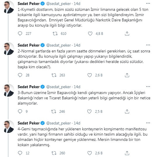Sedat Peker'den Süleyman Soylu hakkında yeni 'uyuşturucu' suçlaması - Resim : 2