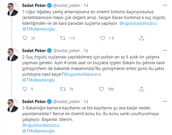 Sedat Peker'den Sezgin Baran Korkmaz çıkışı: Bu konu unutturulmaya çalışılıyor - Resim : 1