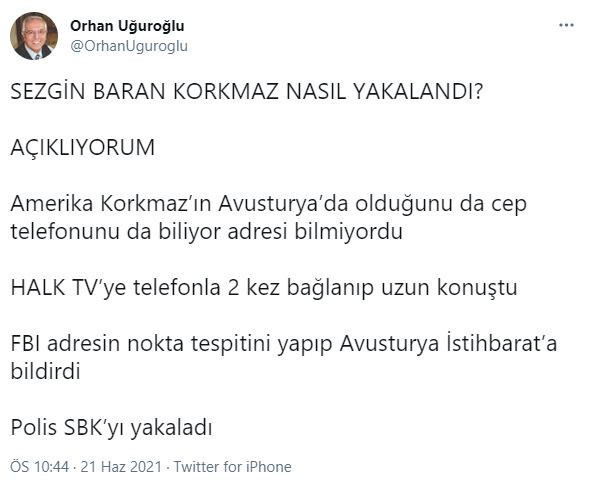 Sezgin Baran Korkmaz'ın nasıl yakalandığı ortaya çıktı - Resim : 1