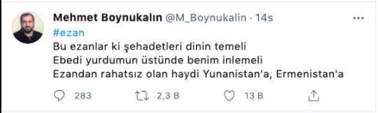 Mehmet Boynukalın: Ezan'dan rahatsız olan haydi Yunanistan'a, Ermenistan'a - Resim : 1