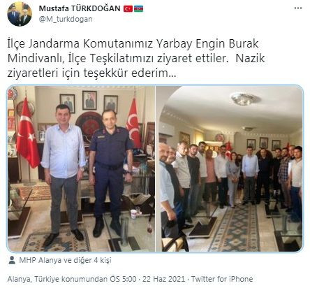 Jandarma komutanının MHP ziyaretine tepki yağdı - Resim : 1