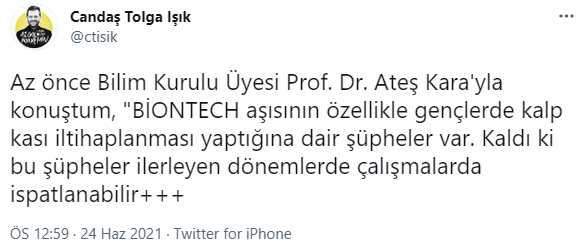 BioNTech aşısındaki tehlikeyi Prof. Dr. Ateş Kara doğruladı: Özellikle gençlerde... - Resim : 1