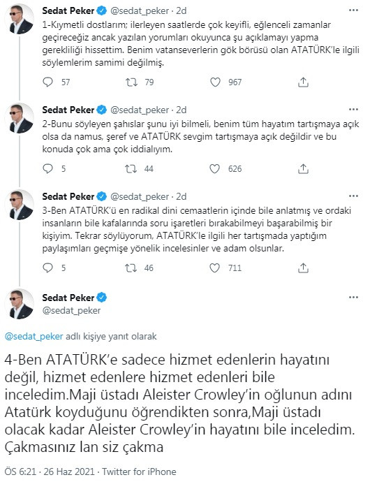 Sedat Peker'den Atatürk paylaşımı: Bu konuda çok ama çok iddialıyım - Resim : 1