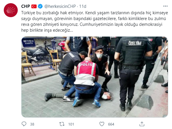 CHP'den 'Bülent Kılıç' paylaşımı: Türkiye bu zorbalığı hak etmiyor - Resim : 1