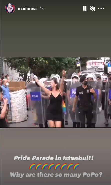 Madonna, 19. Onur Yürüyüşü'ne damga vuran Liana Georgi'yi paylaştı: Neden bu kadar çok polis var? - Resim : 1