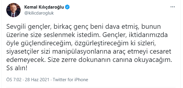 Kılıçdaroğlu 'SS alın' diyerek gençlere söz verdi - Resim : 1