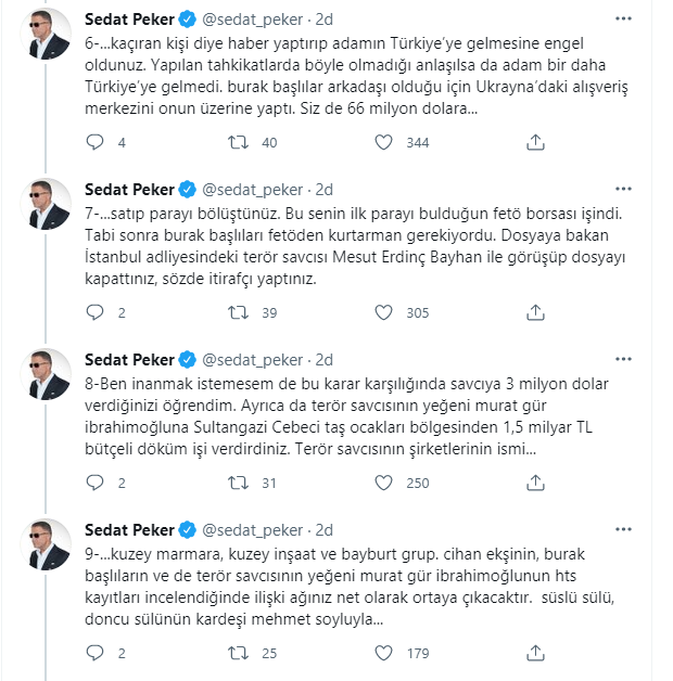 'Süleyman Soylu'nun kasasını açıklayacağım' demişti: Sedat Peker'den Cihan Ekşioğlu'na şok suçlamalar! - Resim : 3