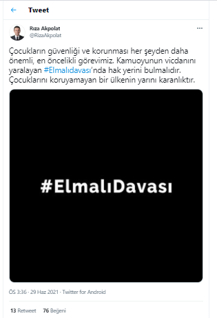 Beşiktaş Belediye Başkanı Rıza Akpolat'tan Elmalı davası kararına tepki - Resim : 1