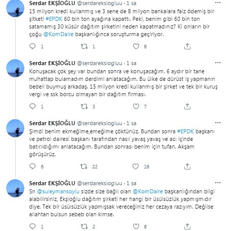 Sedat Peker telefon görüşmesini ifşa etmişti: Serdar Ekşioğlu Erdoğan'a isyan etti, 'konuşacağım' dedi - Resim : 3