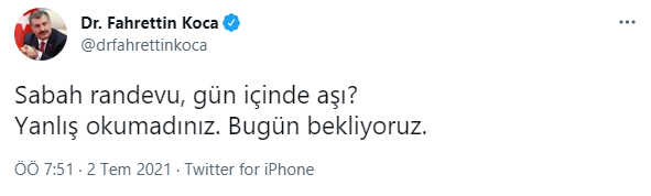 Bakan Koca: Yanlış okumadınız, bugün bekliyoruz - Resim : 1