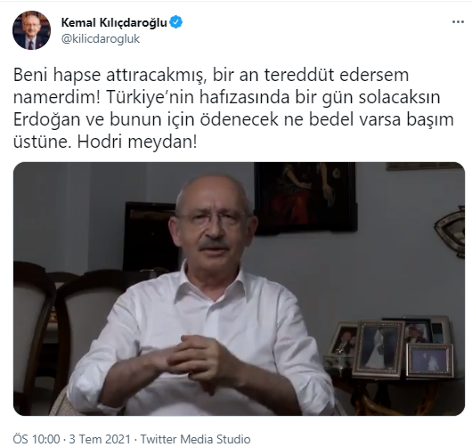 Kılıçdaroğlu'ndan 'fezleke' açıklaması: Beni hapse attıracakmış, bir an tereddüt edersem namerdim - Resim : 1