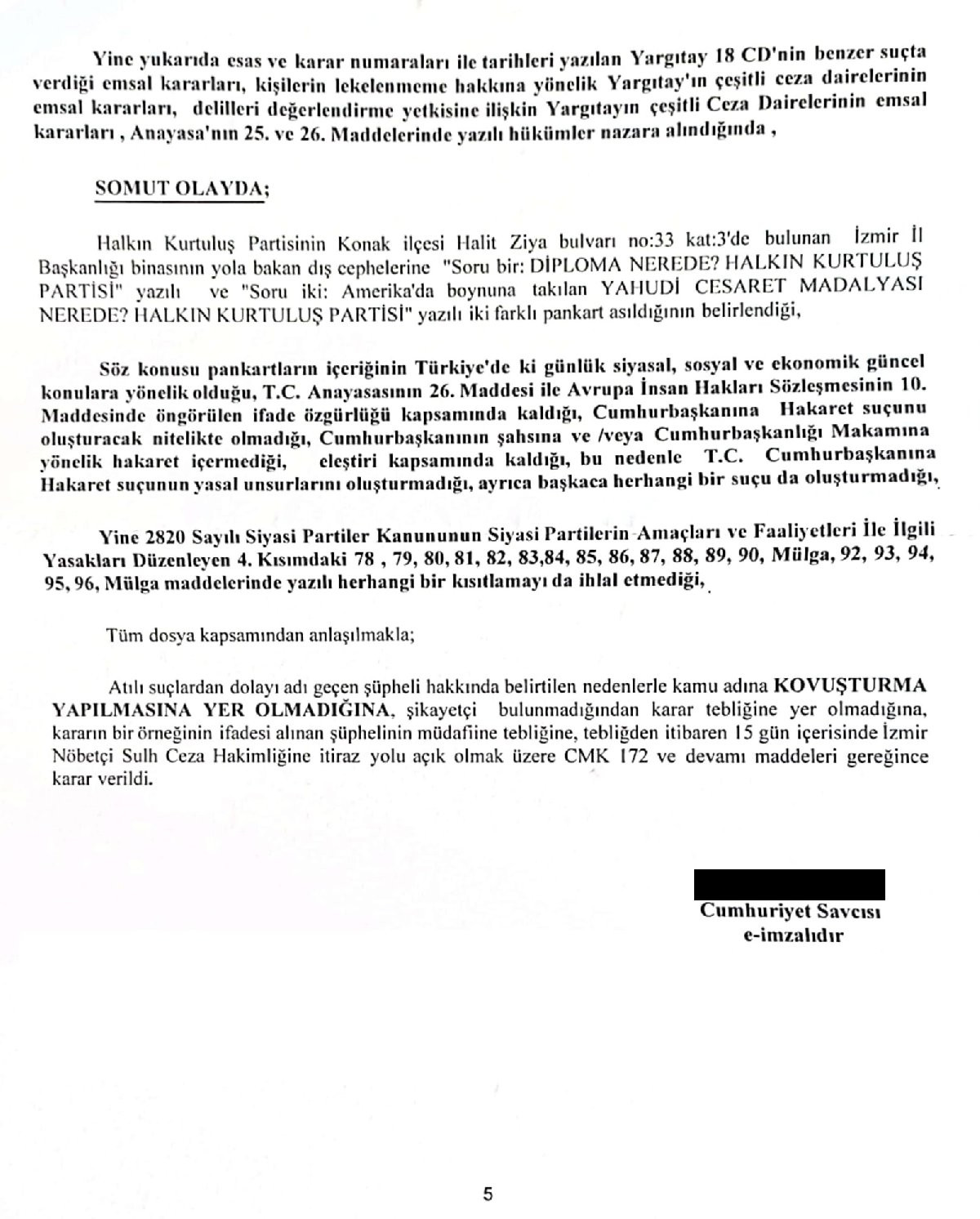 'Diploma ve Yahudi Cesaret Madalyası Nerede?' pankartları hakkında mahkemeden karar - Resim : 1