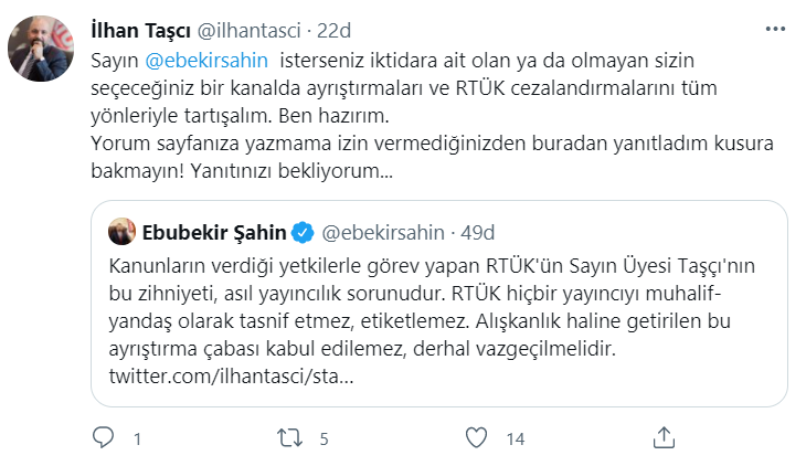 RTÜK üyesi İlhan Taşçı'dan başkana düello daveti! - Resim : 3