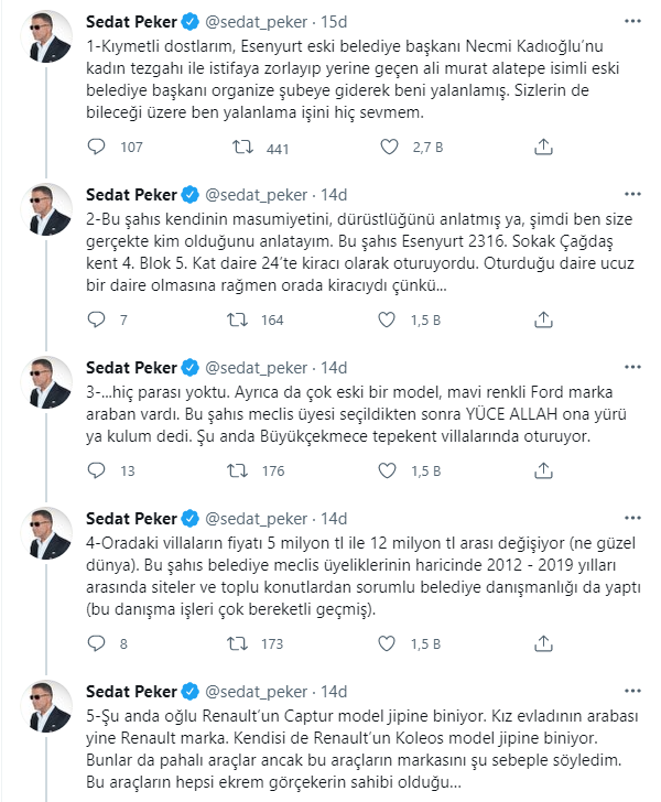 Sedat Peker'den AKP'li Alatepe'ye çok ağır suçlamalar - Resim : 2