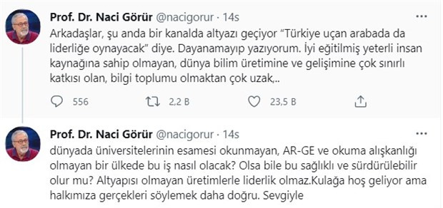 Prof. Dr. Naci Görür'den Bakan Varank'a: Dayanamayıp yazıyorum... - Resim : 1