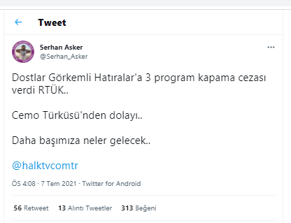 Serhan Asker açıkladı! Halk TV'ye verilen akıl almaz 'türkü' cezasının detayları belli oldu - Resim : 1