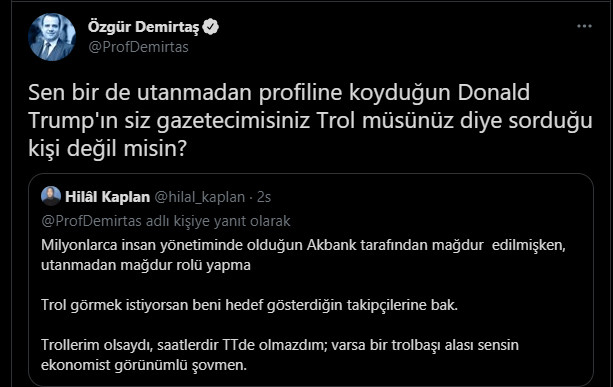 Özgür Demirtaş ve Hilal Kaplan birbirine girdi: 'Dünün FETÖ'cüsü gelmiş...' - Resim : 1