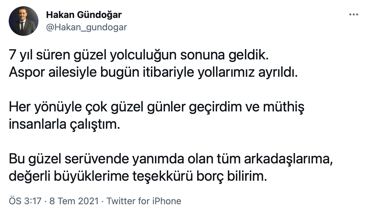 A Spor'da flaş ayrılık! 7 yılın ardından böyle veda etti - Resim : 1