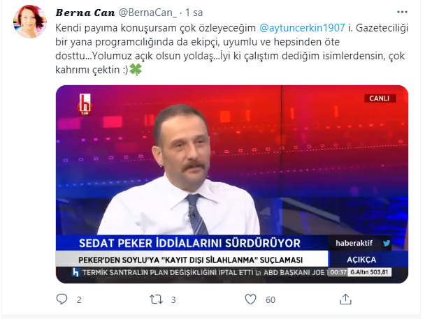 SÖZCÜ Yazarı Aytunç Erkin HALK TV'den ayrıldı - Resim : 1