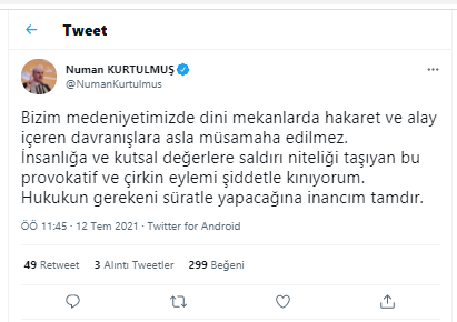 AKP'den Surp Takavor Ermeni Kilisesi'ne yapılan saygısızlık hakkında ilk açıklama - Resim : 1