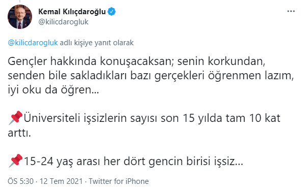 Erdoğan'ın 'gençleri yaftalıyorlar' sözlerine Kılıçdaroğlu'ndan jet yanıt: Prompterdan hikaye okuma... - Resim : 3