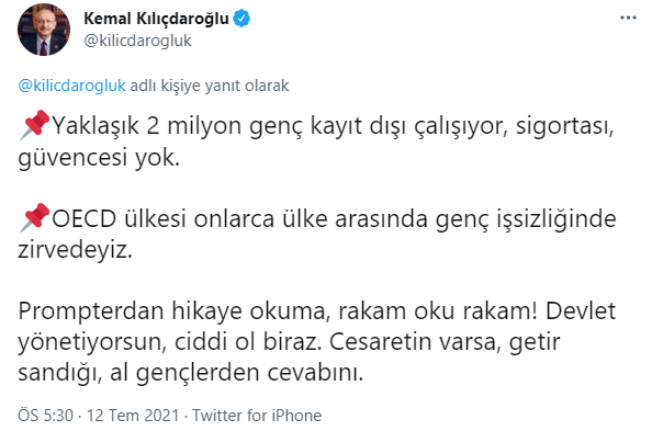 Erdoğan'ın 'gençleri yaftalıyorlar' sözlerine Kılıçdaroğlu'ndan jet yanıt: Prompterdan hikaye okuma... - Resim : 4