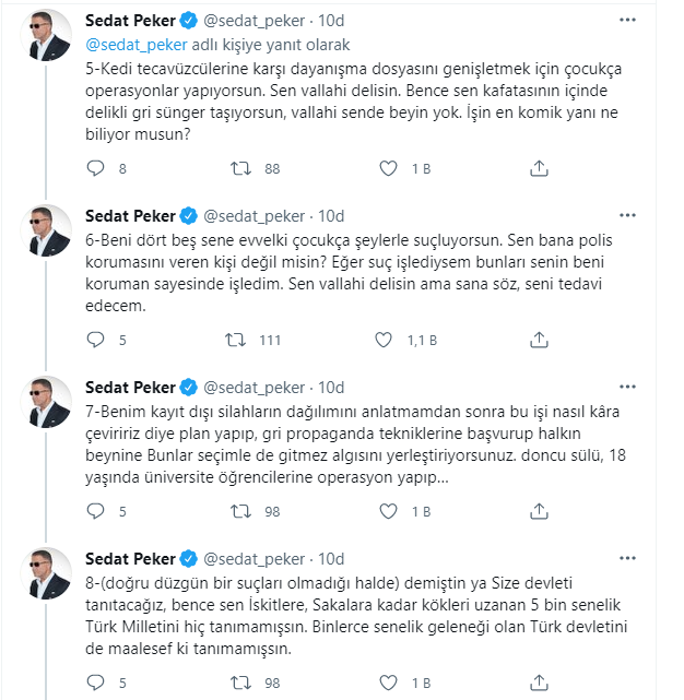 Günlerdir süren sessizliğini bozdu! Sedat Peker'den peş peşe paylaşımlar - Resim : 2