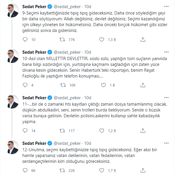 Günlerdir süren sessizliğini bozdu! Sedat Peker'den peş peşe paylaşımlar - Resim : 3