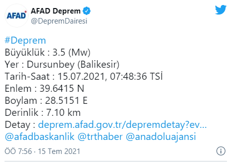 Balıkesir’de korkutan deprem - Resim : 1