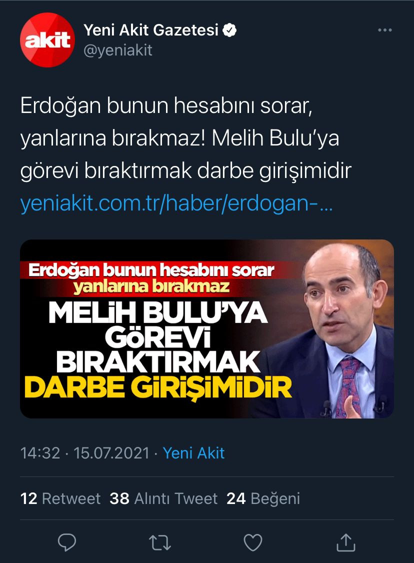 Yeni Akit'ten yılın haberi: Erdoğan’ı Erdoğan’a darbe yapmakla suçlayıp, ‘hesabını sorar’ dediler - Resim : 1