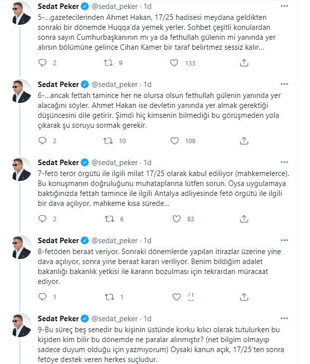 Saat vermişti: Sedat Peker'den bomba 15 Temmuz paylaşımları - Resim : 2