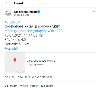 Diyarbakır'da deprem! Çevre illerde de hissedildi - Resim : 2