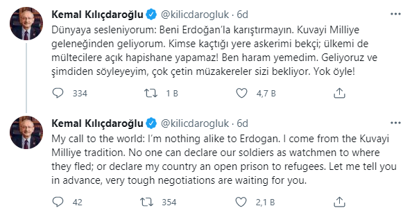 Kılıçdaroğlu'ndan dünyaya sert mesaj: Beni Erdoğan'la karıştırmayın - Resim : 1