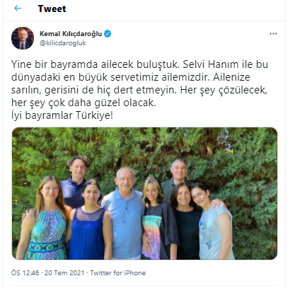 Kılıçdaroğlu'ndan bayram paylaşımı: Selvi Hanım ile bu dünyadaki en büyük servetimiz... - Resim : 1