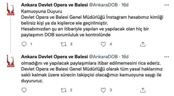 Devlet Opera ve Balesi’nin Instagram’ı hacklendi! - Resim : 2