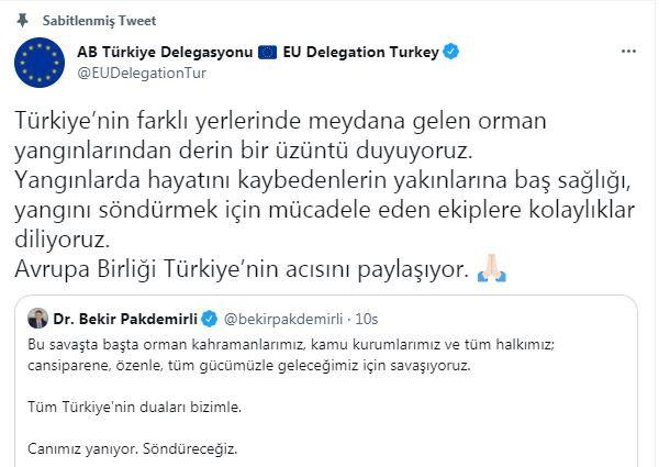 AB Türkiye Delegasyonu: AB Türkiye'nin acısını paylaşıyor - Resim : 1