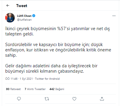 Hazine ve Maliye Bakanı Lütfi Elvan'dan büyüme ve enflasyon açıklaması - Resim : 1