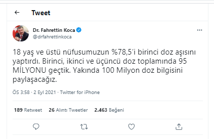 Fahrettin Koca'dan aşı açıklaması: Yakında paylaşacağız - Resim : 1