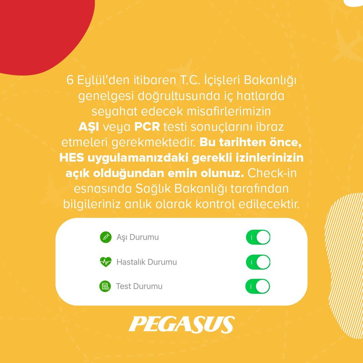 THY ve Pegasus’tan 6 Eylül uyarısı! - Resim : 1