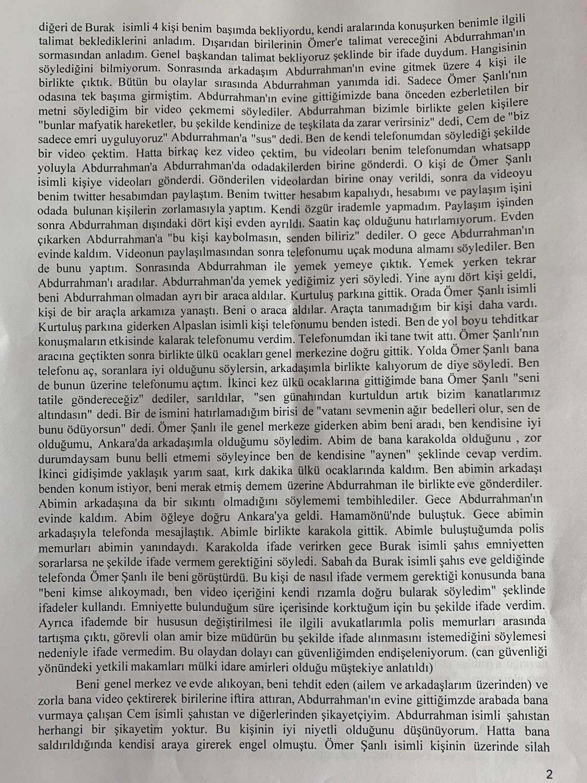 Ahmet Çakmak'ın ifadesi ortaya çıktı: Ülkü Ocakları Genel Merkezi'nde tehdit edildim! - Resim : 2