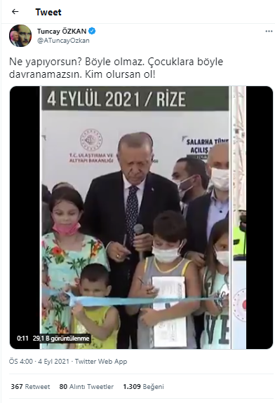 Gündeme oturan görüntüler! Erdoğan'dan kurdele kesen çocuğa bir garip tepki - Resim : 1