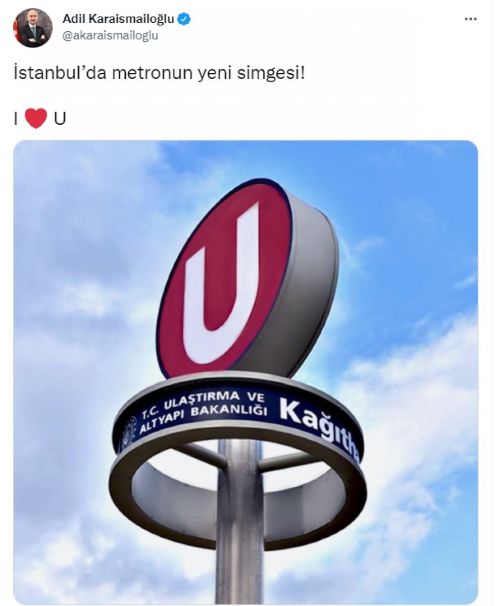 İstanbul'da Metro'nun simgesi değişti: Bakan Karaismailoğlu yeni simgeyi paylaştı - Resim : 1