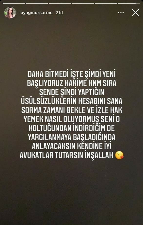 Emre Aşık'tan boşanan Yağmur Sarnıç'tan hakime tehdit - Resim : 1