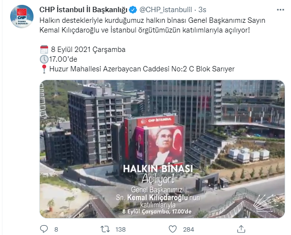 Kılıçdaroğlu, yeni CHP İstanbul İl Binası'nı açacak - Resim : 1