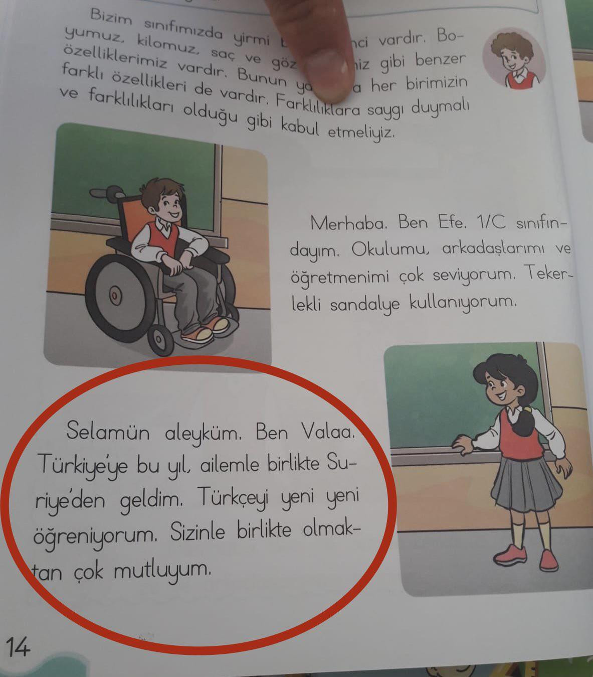 1. Sınıf Hayat Bilgisi kitabındaki Suriyeli kız gündem oldu: Selamün aleyküm... - Resim : 1