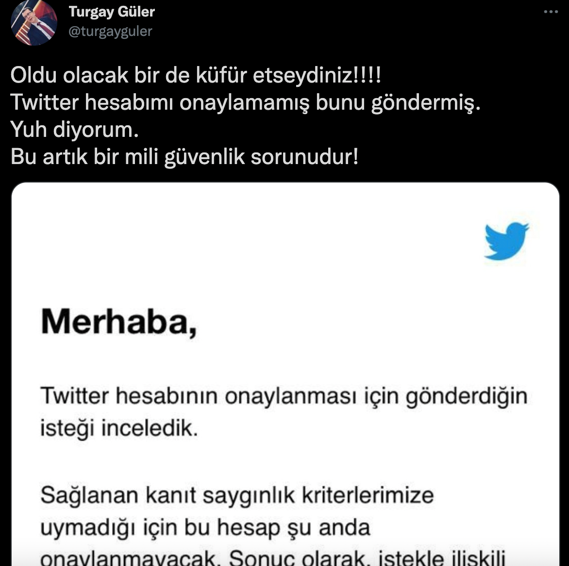 Twitter başvurusunu reddetti, Turgay Güler çıldırdı: Bu bir milli güvenlik sorunudur - Resim : 1
