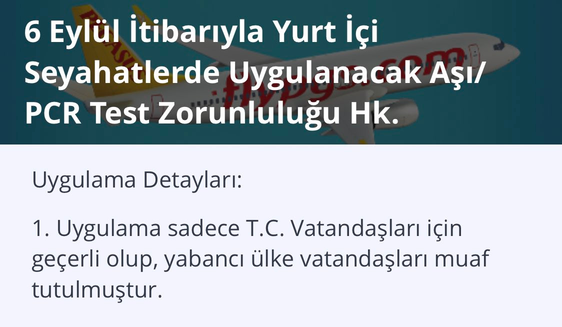 '2 doz aşı ya da PCR' zorunluluğunun sadece Türk vatandaşlarına olduğu ortaya çıktı! - Resim : 1