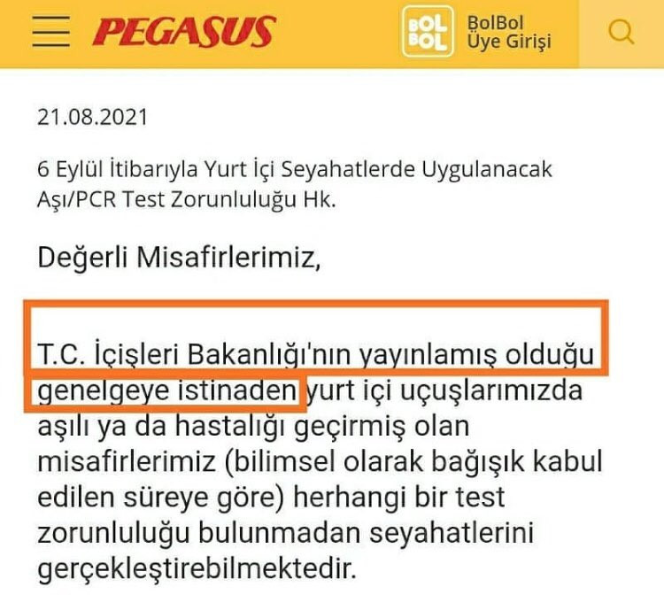 '2 doz aşı ya da PCR' zorunluluğunun sadece Türk vatandaşlarına olduğu ortaya çıktı! - Resim : 3