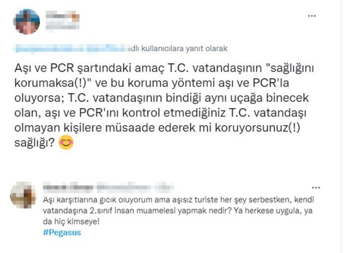 '2 doz aşı ya da PCR' zorunluluğunun sadece Türk vatandaşlarına olduğu ortaya çıktı! - Resim : 5