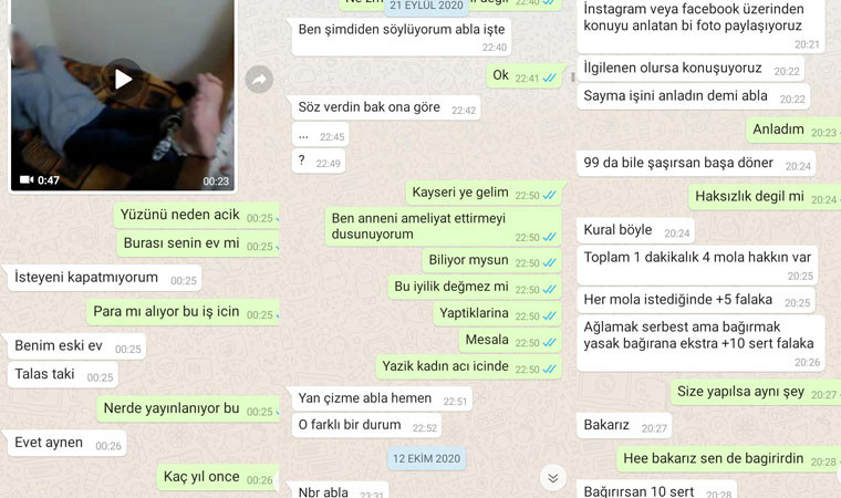 Falaka görüntülerini ortaya çıkaran kadın konuştu, şimdi de mesajlar ortaya çıktı! - Resim : 1